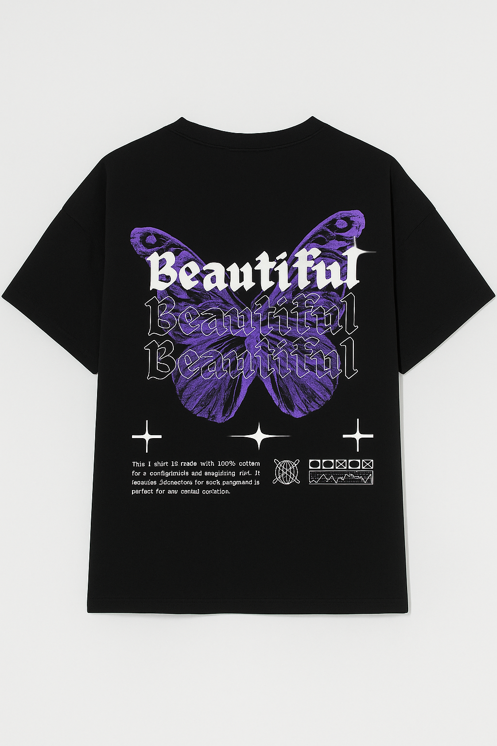 butterfly graphic Fit Tee