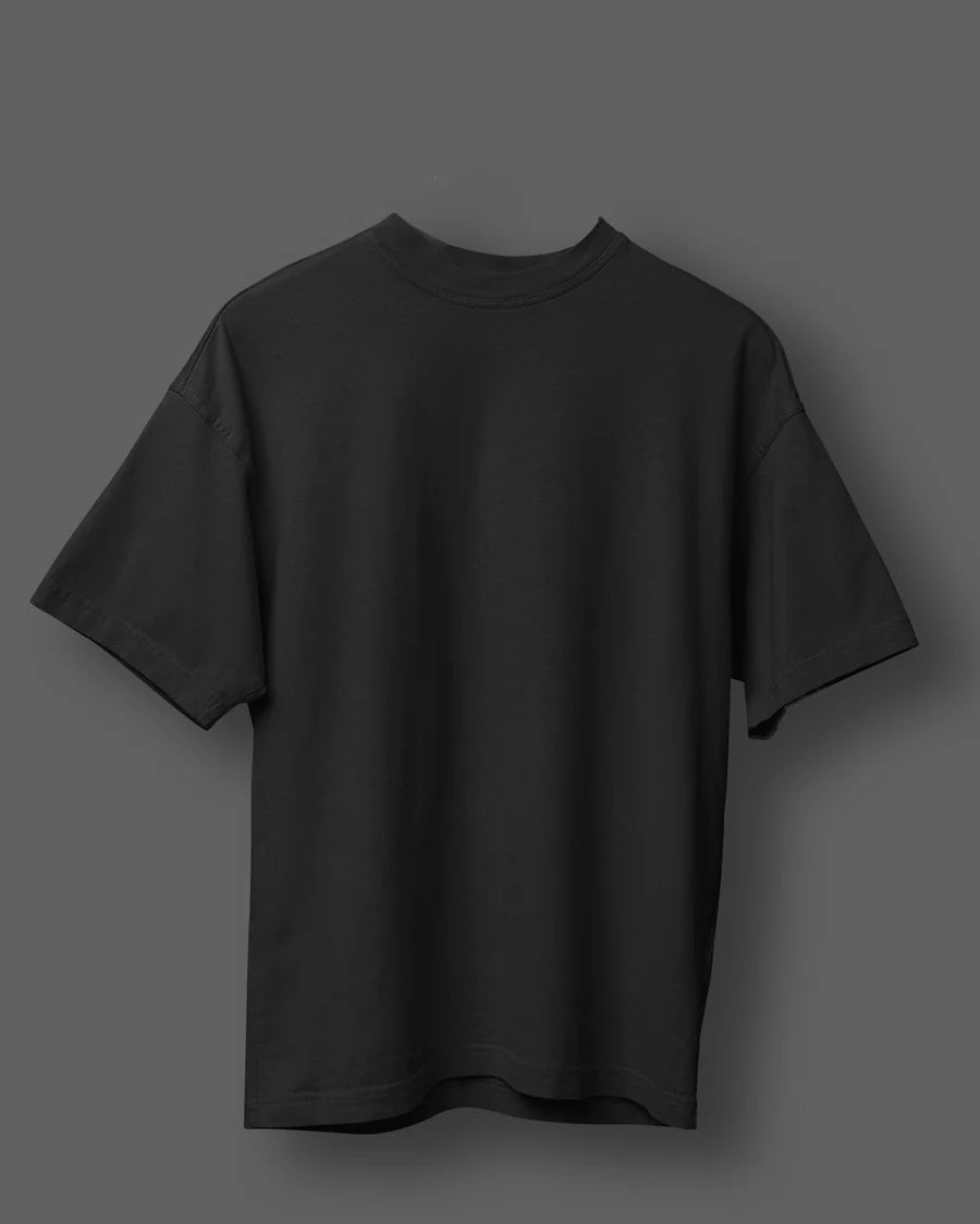 Drop Shoulder Tee: Black