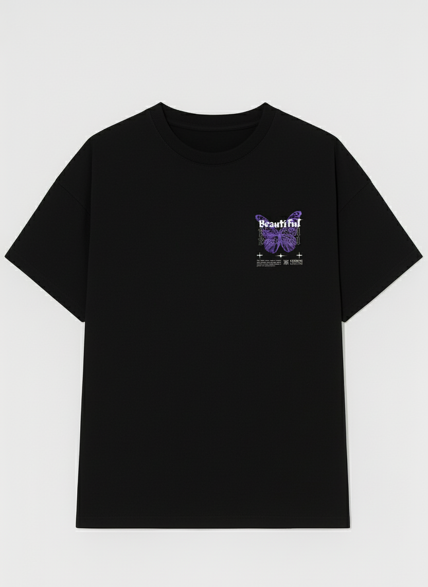 butterfly graphic Fit Tee