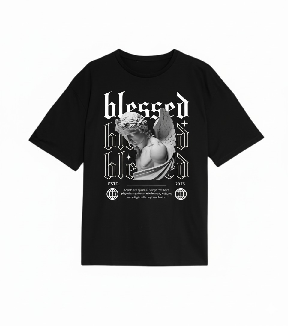 The Blessed Angel Drop-Shoulder T-Shirt